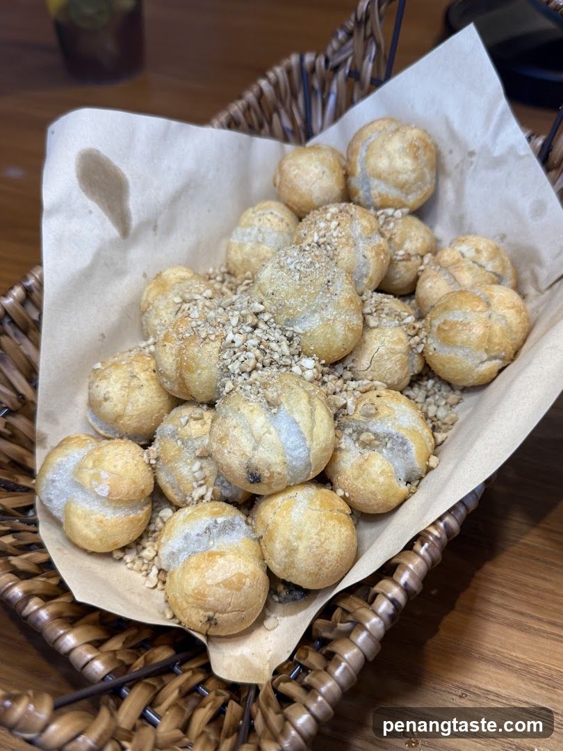 Fried Dough Balls with Nuts