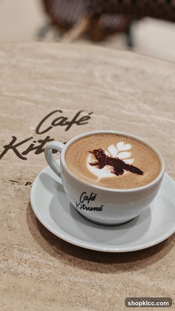 Latte with Fox Art