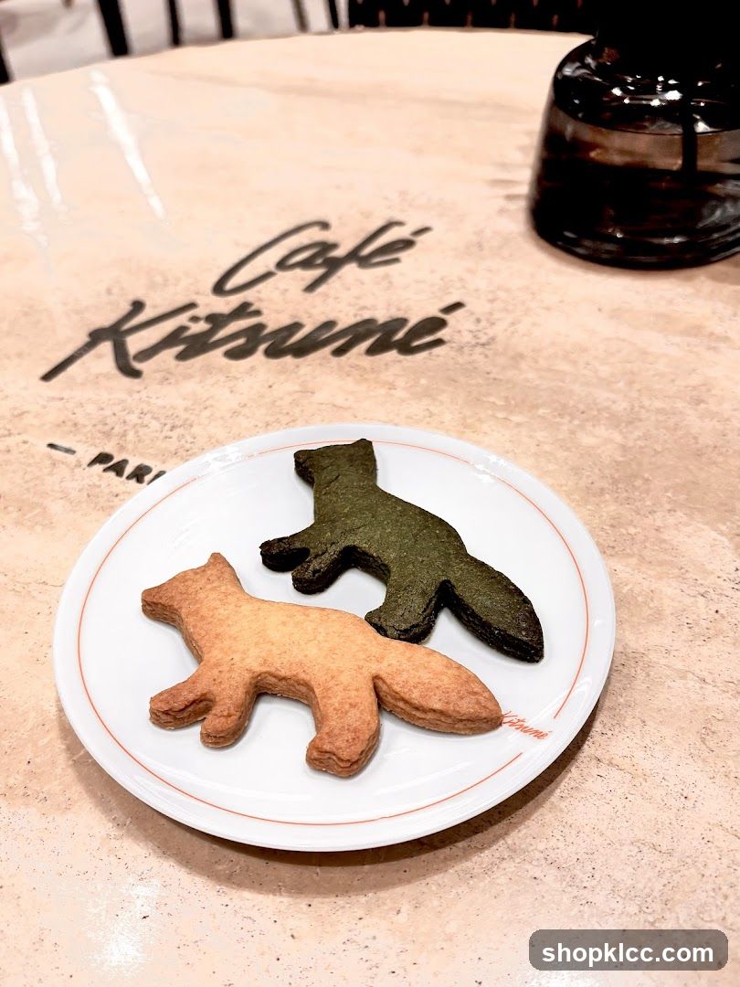 Fox-shaped cookies on a plate