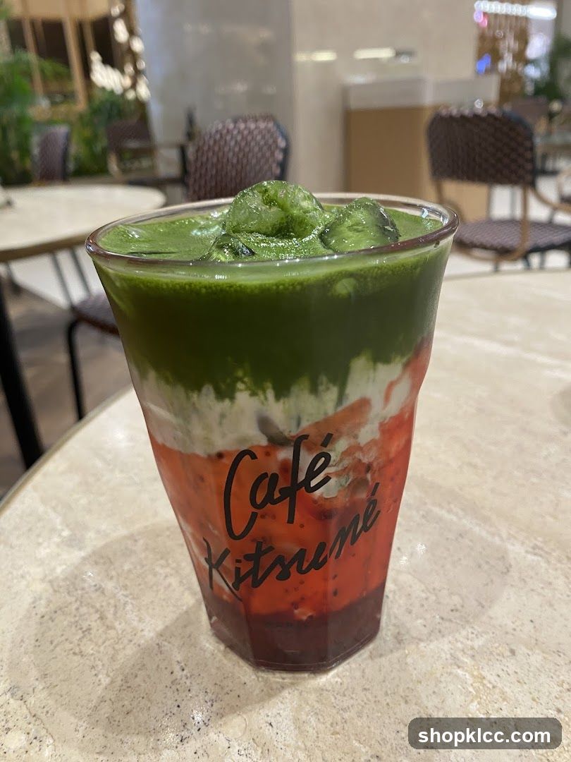 Matcha and Strawberry Drink