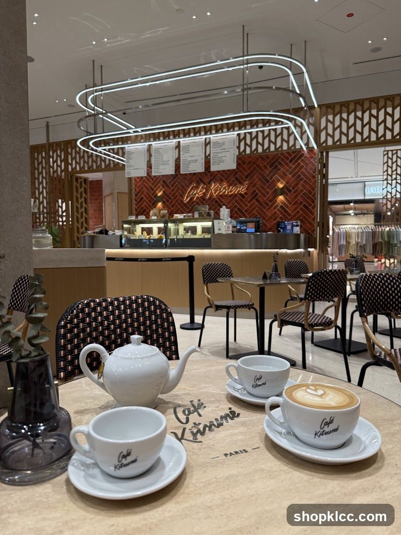 Cafe Interior with Coffee Service