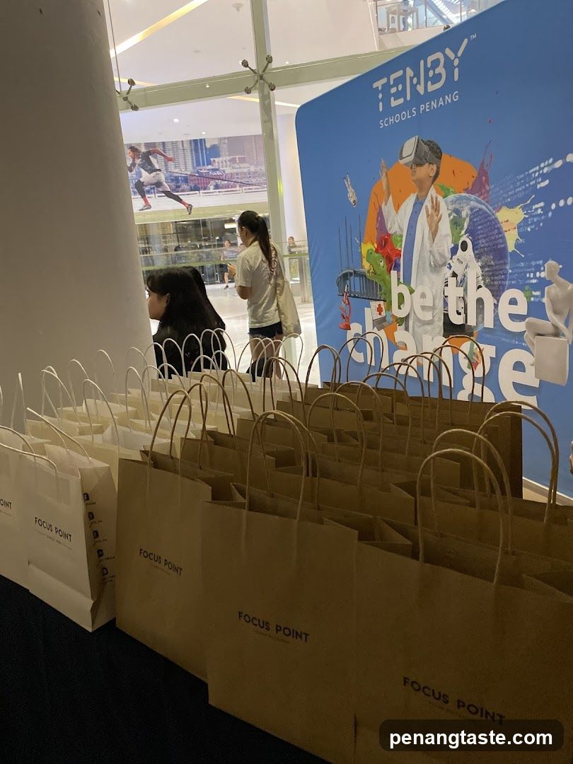 Promotional Display with Branded Bags