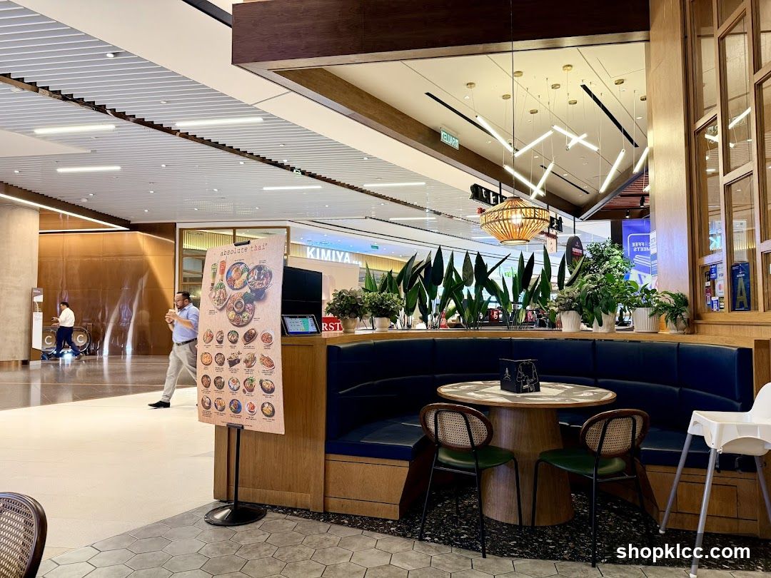 Restaurant Interior with Menu Stand