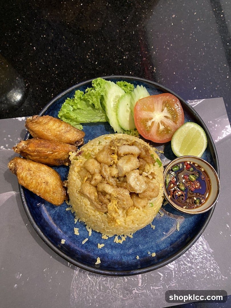 Fried Rice with Chicken Wings