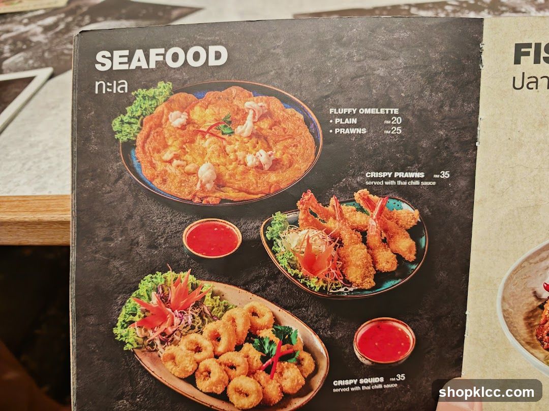 Seafood Menu