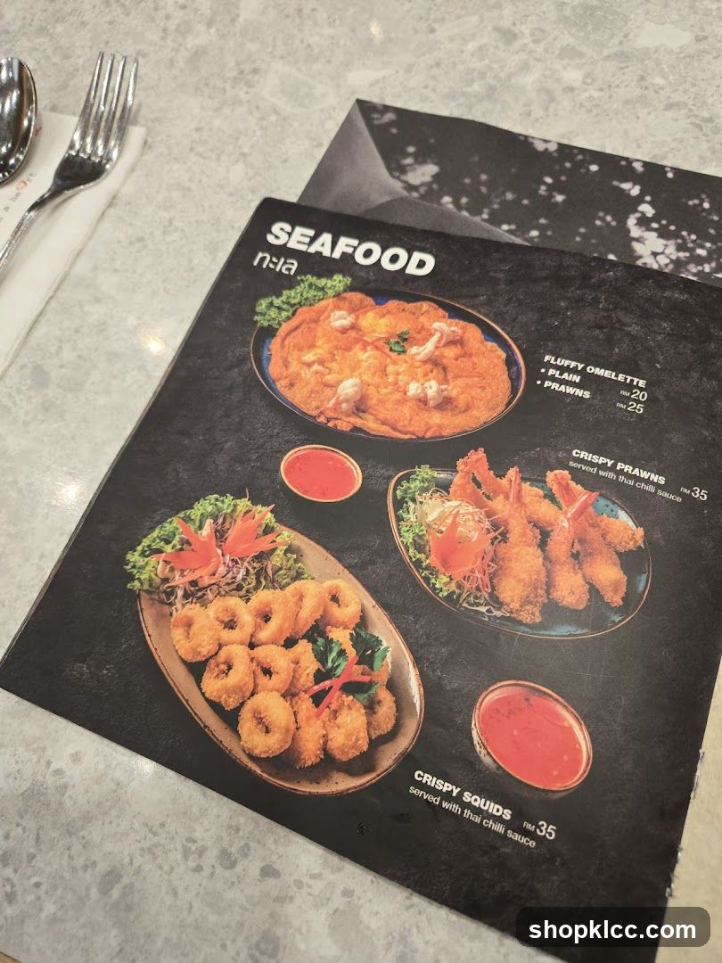Seafood Menu