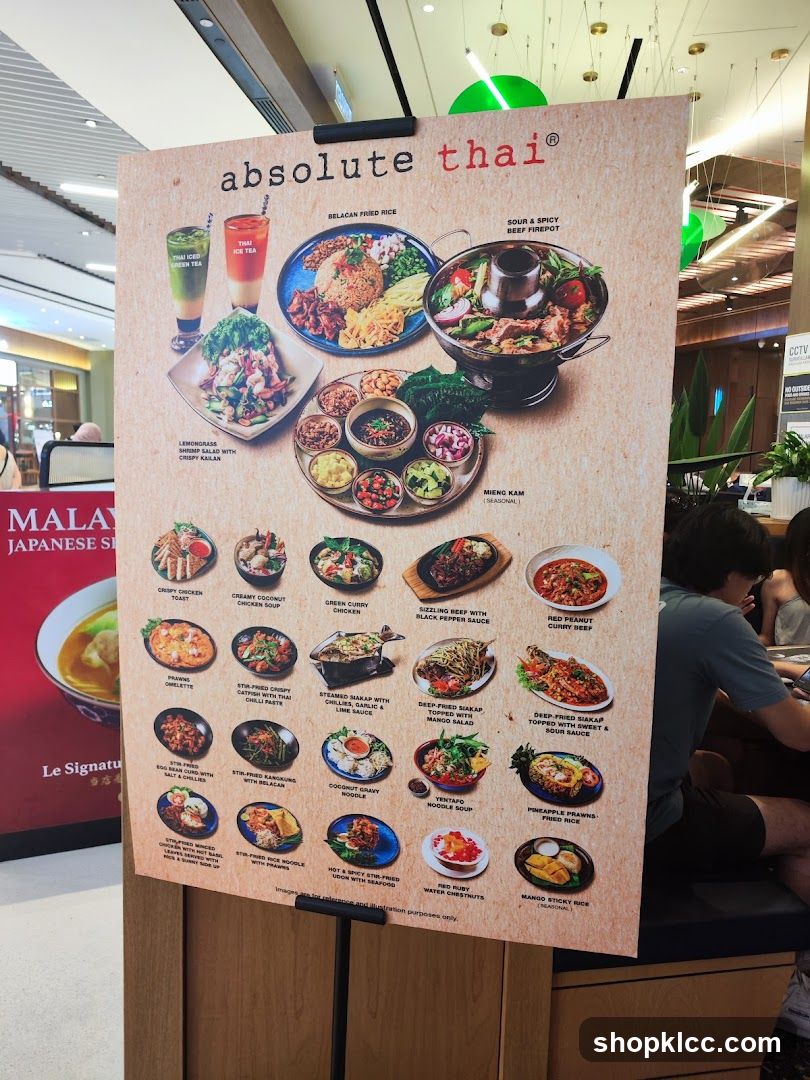 Absolute Thai Menu
