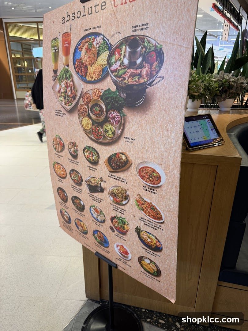 Absolute Thai Menu