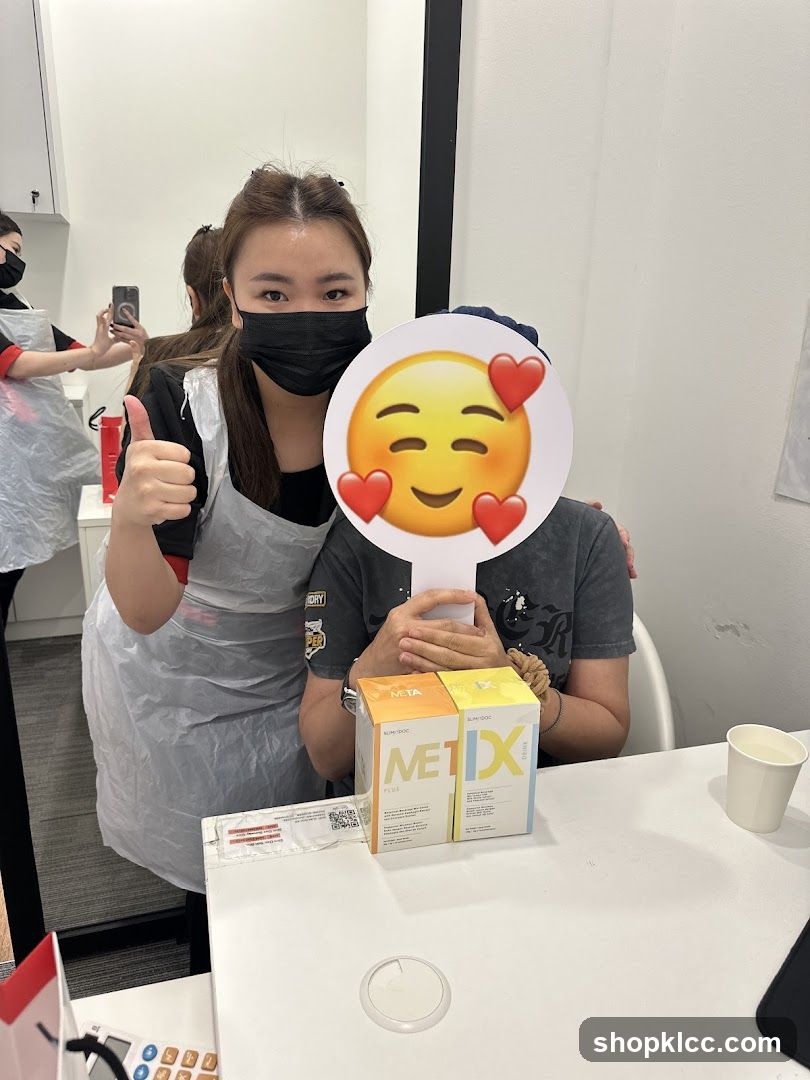 Two people with product boxes