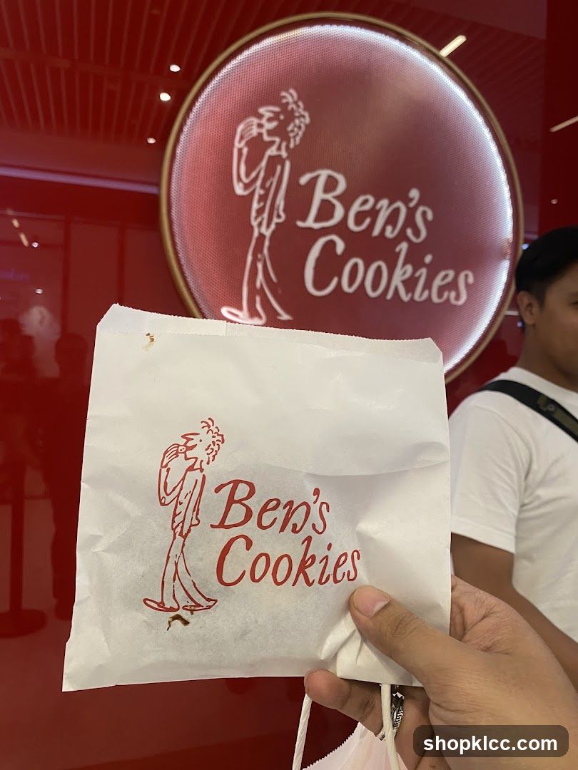 Ben's Cookies Bag and Sign