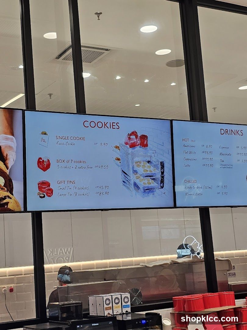 Cookies and Drinks Menu