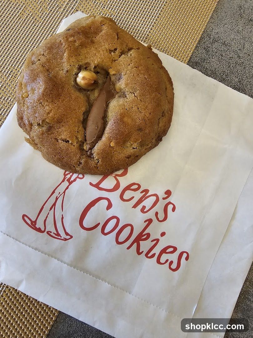 Cookie on branded paper bag