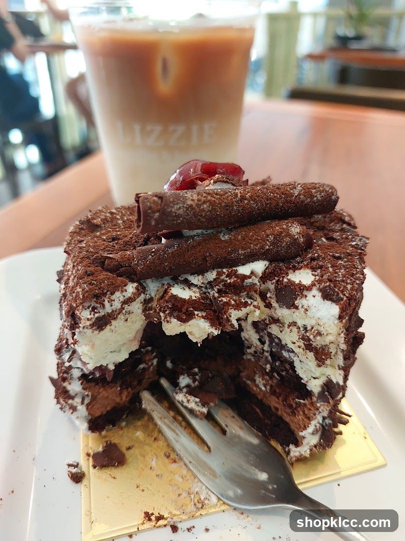 Chocolate Cake and Iced Coffee