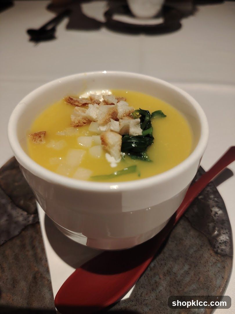 Soup with Croutons and Greens