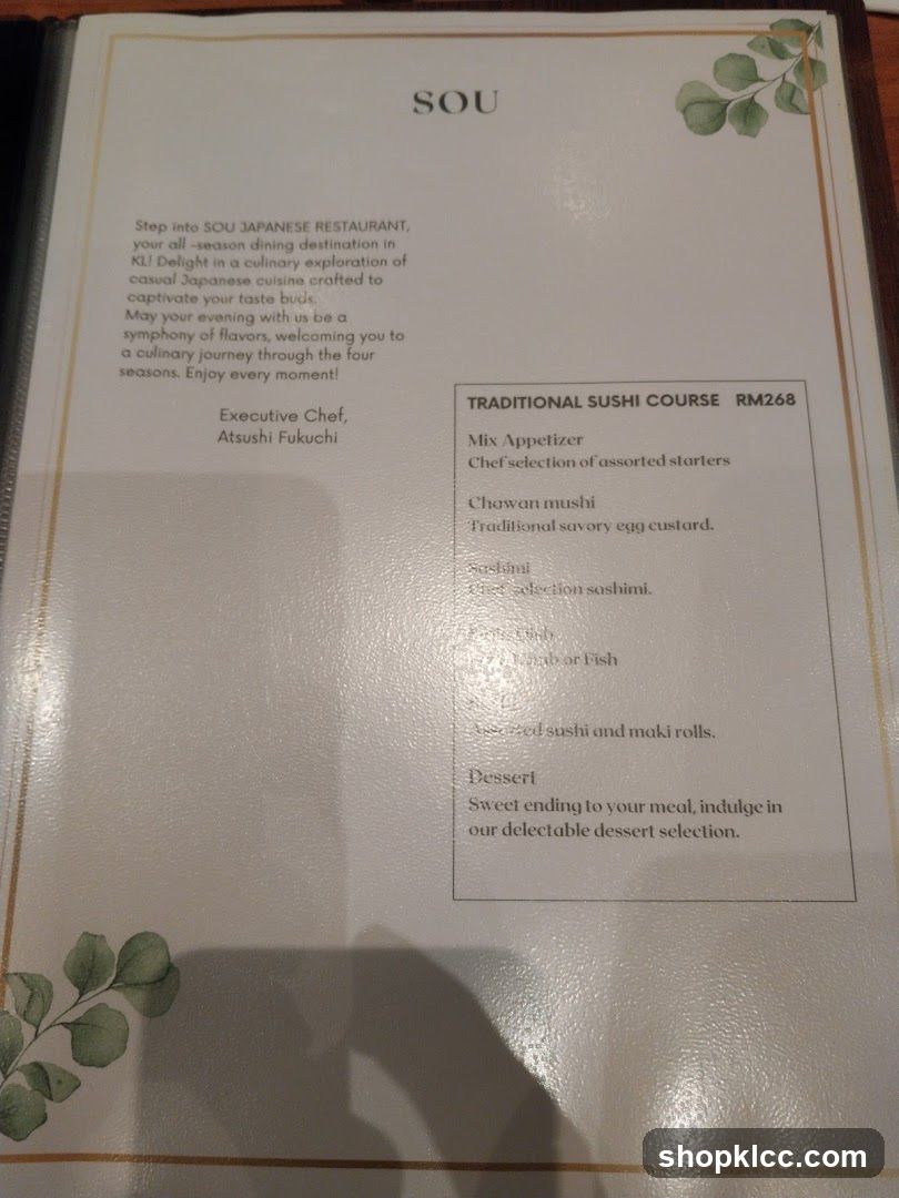 SOU Traditional Sushi Course