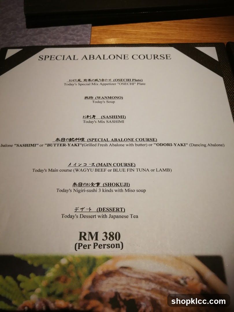 SPECIAL ABALONE COURSE
