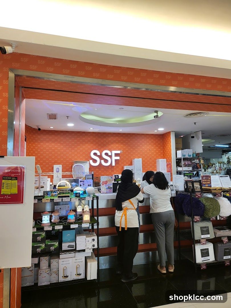 Interior of a store with products on display