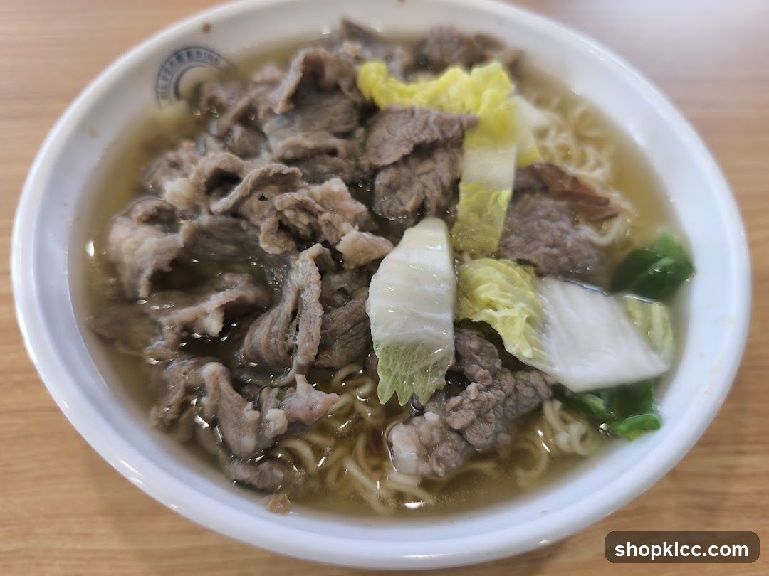 Bowl of beef noodle soup