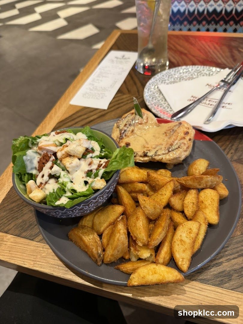 Meal with Salad and Fries