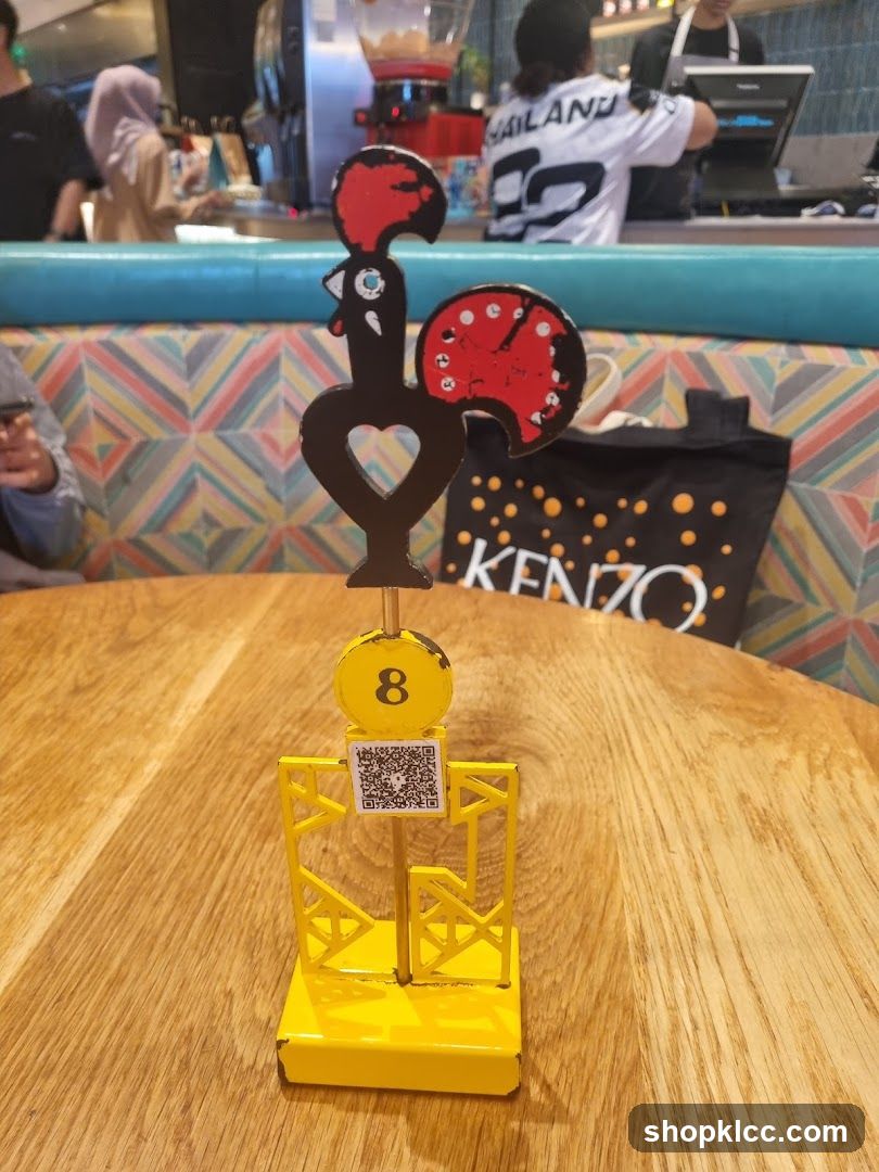 Table Number with Rooster Decoration
