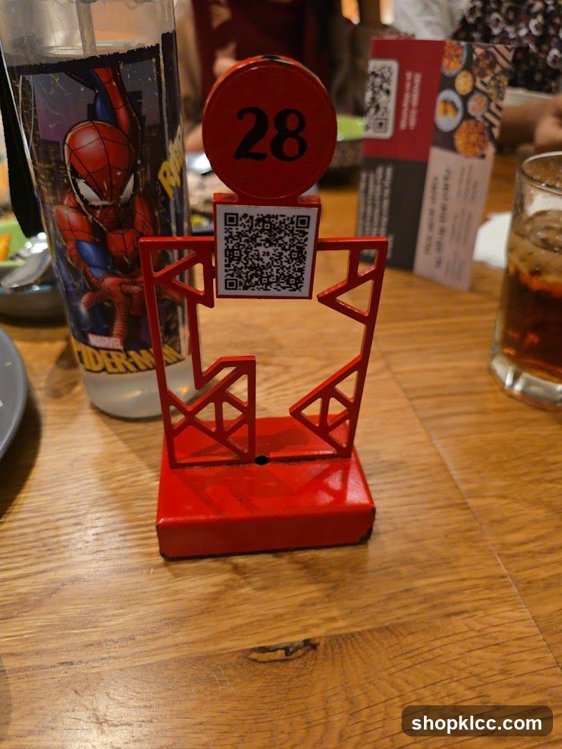 Table Number Stand with QR Code
