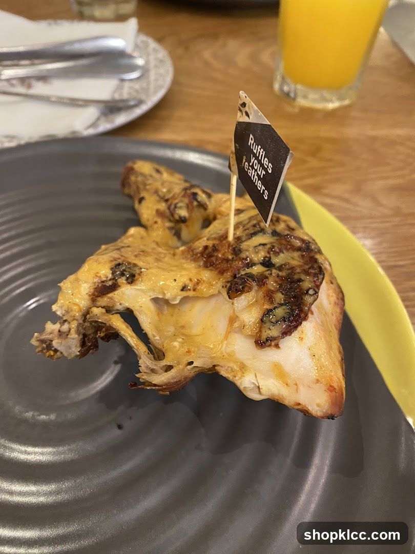Chicken dish with flag