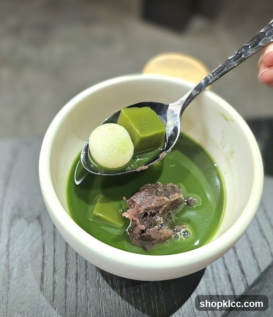 Dessert with Green Tea Soup