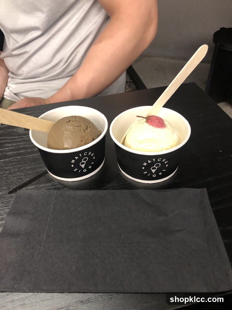 Two cups of ice cream
