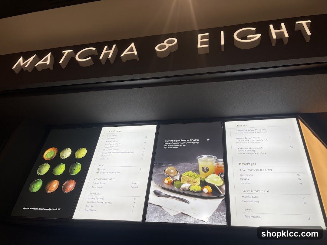 Matcha Eight Menu
