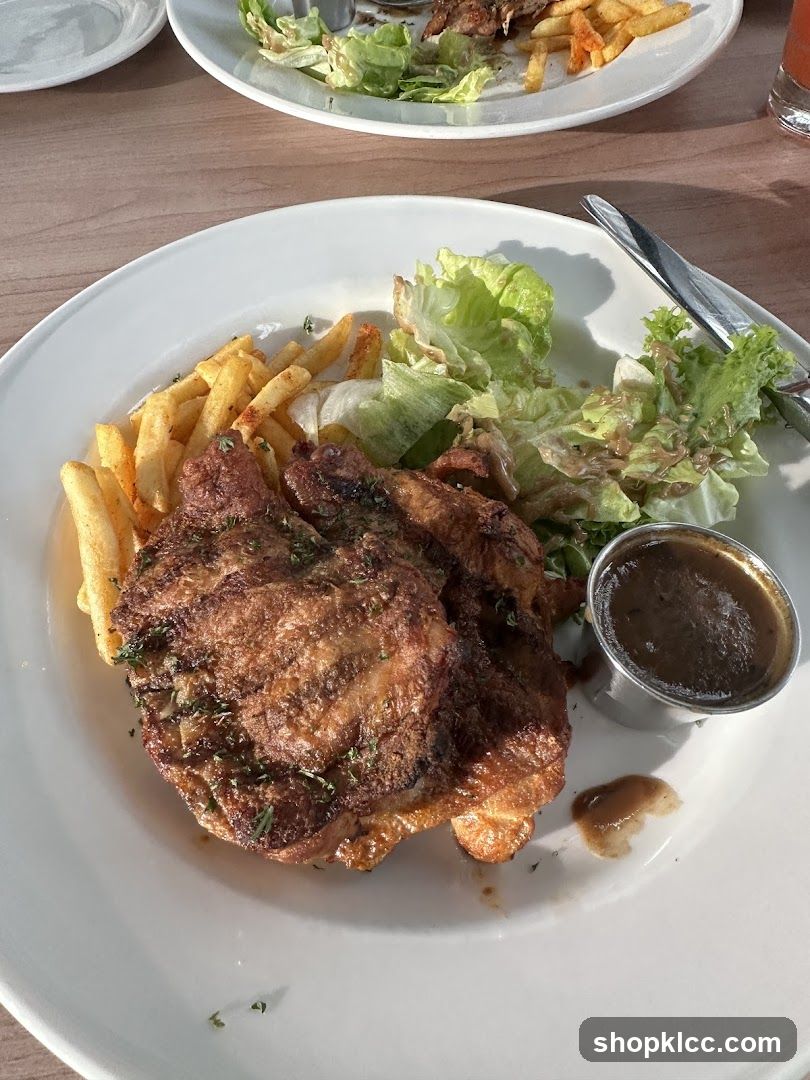 Pork Chops with Fries and Salad