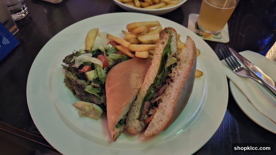Sandwich with Fries and Salad