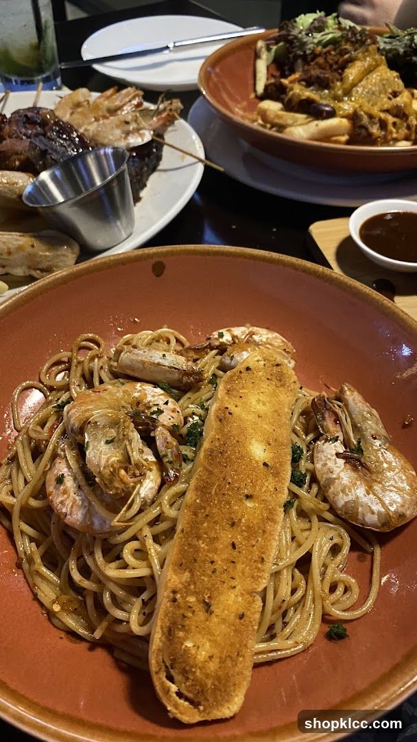 Shrimp Pasta and Skewers