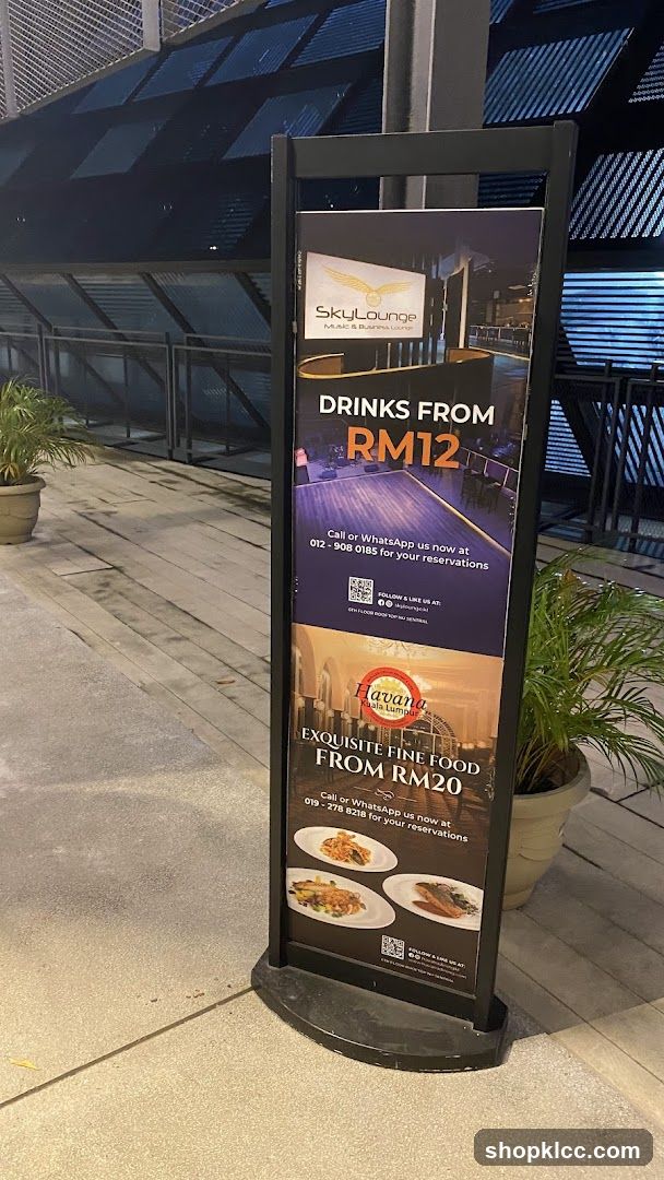 Sky Lounge and Havana Kuala Lumpur Advertisement