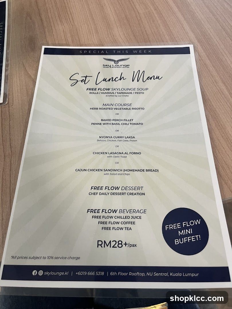 Set Lunch Menu