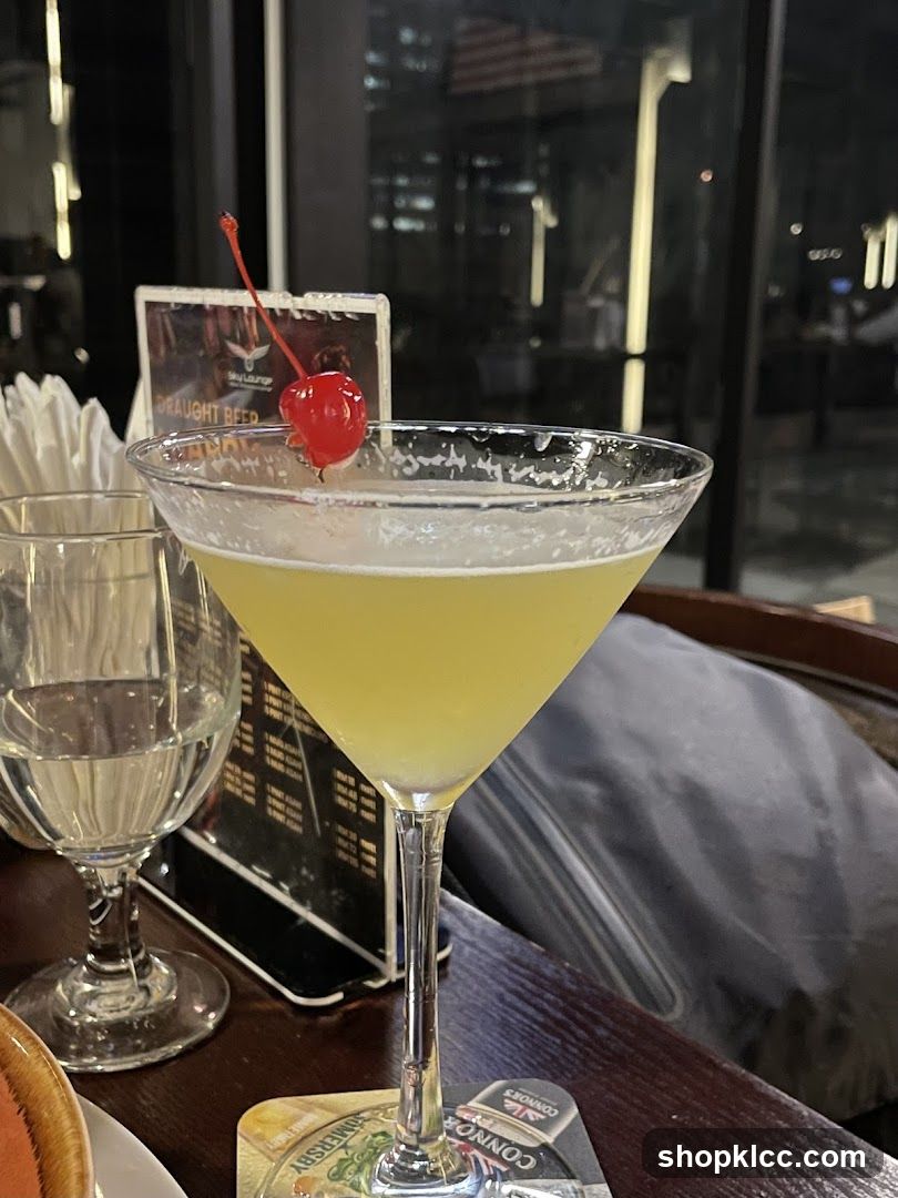Cocktail with Cherry Garnish