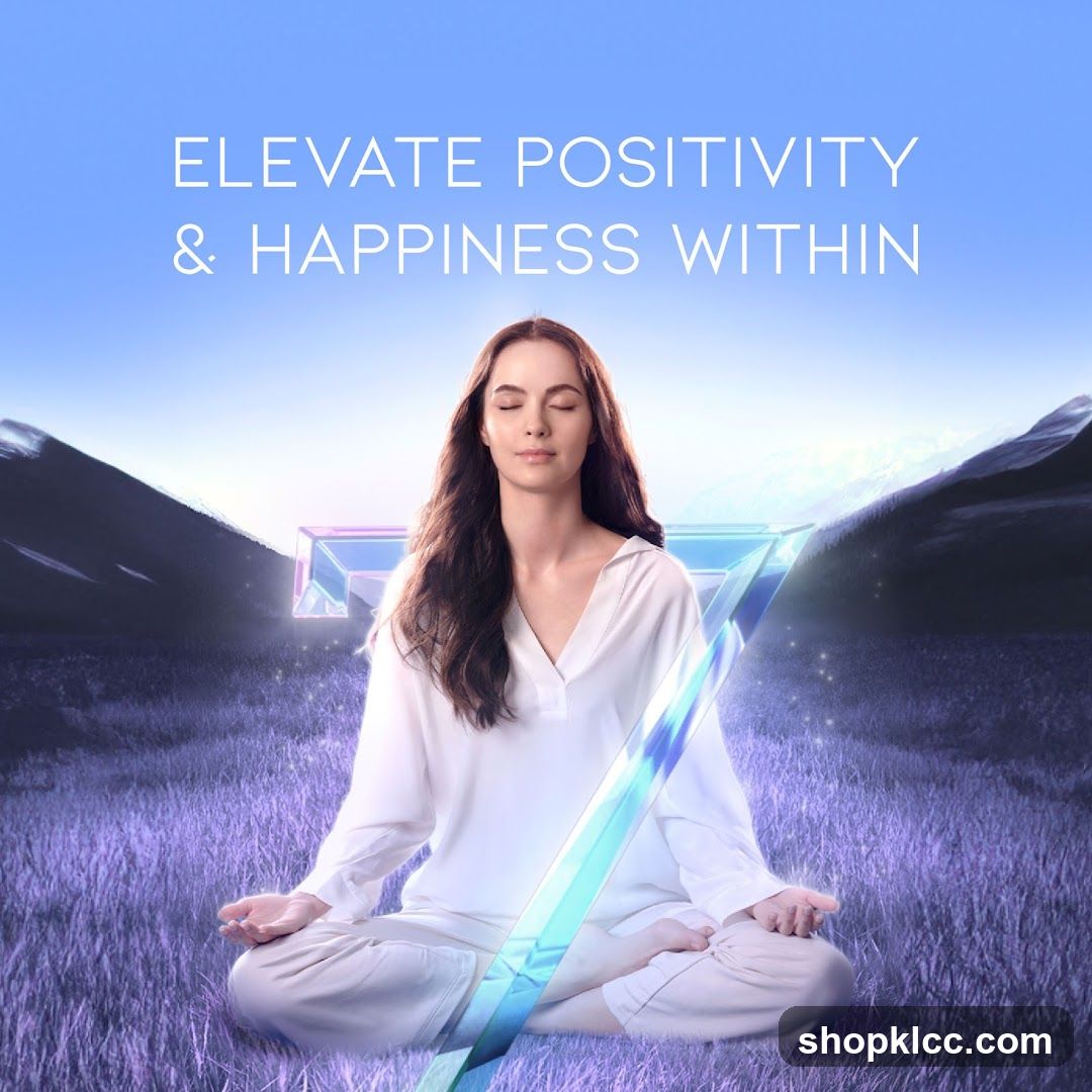 Woman meditating in a serene landscape