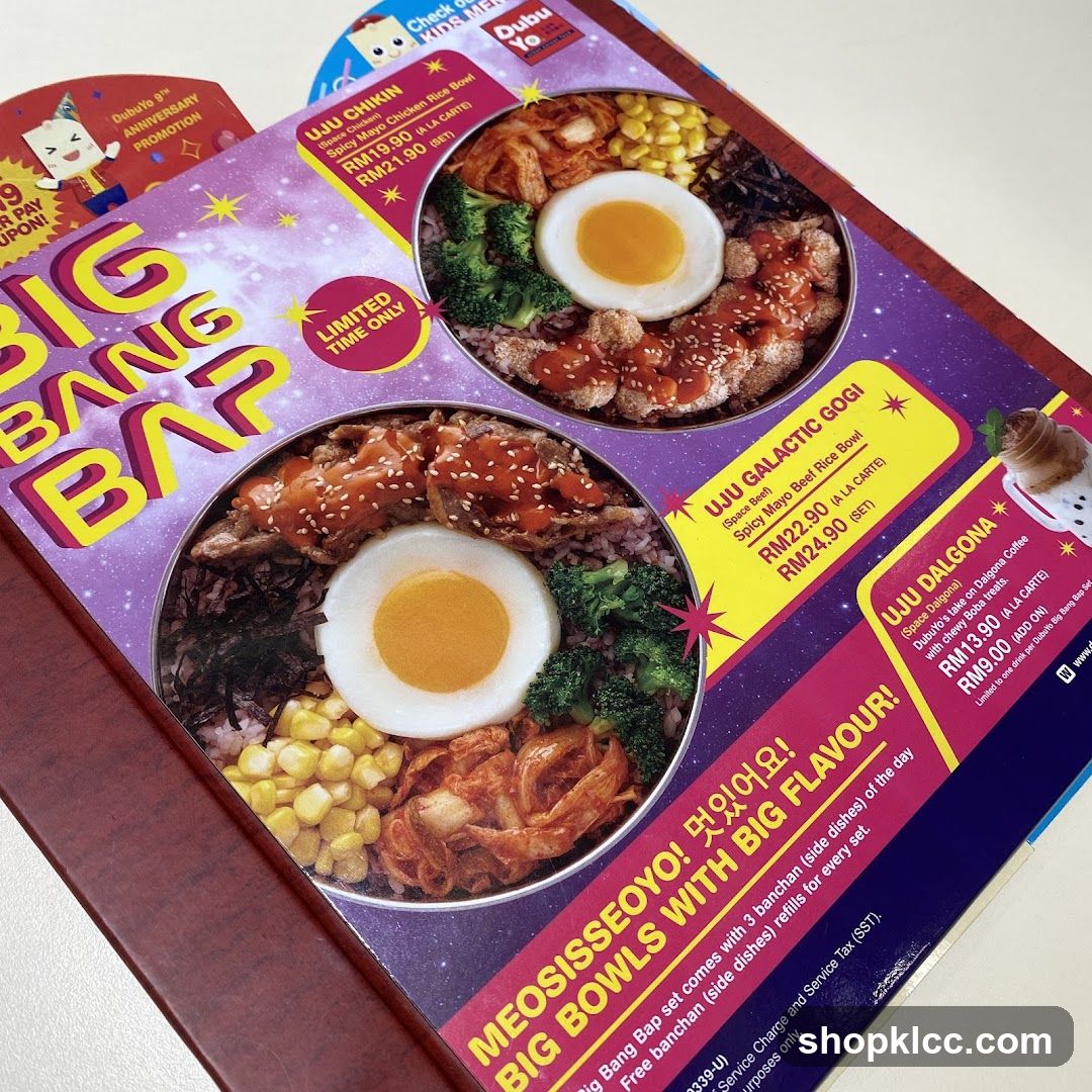 DubuYo Big Bang Bap Menu