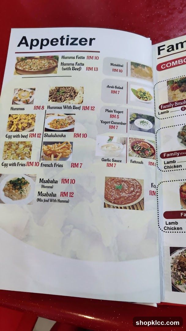 Appetizer Menu