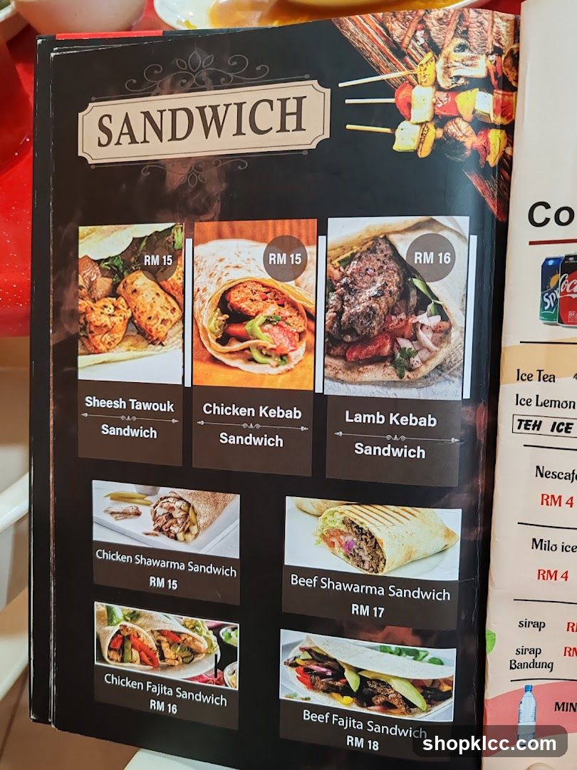 Sandwich Menu