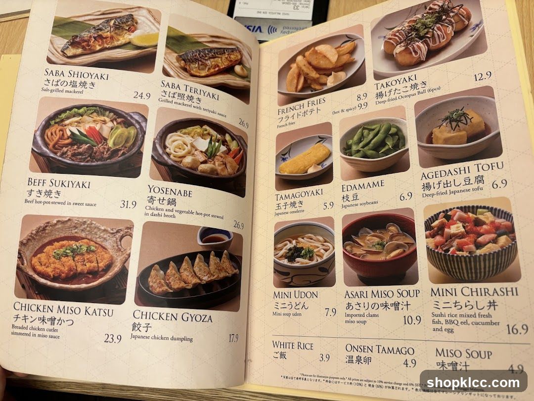 Japanese Menu
