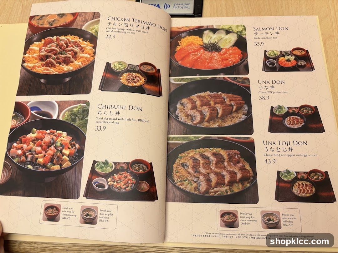 Japanese Donburi Menu