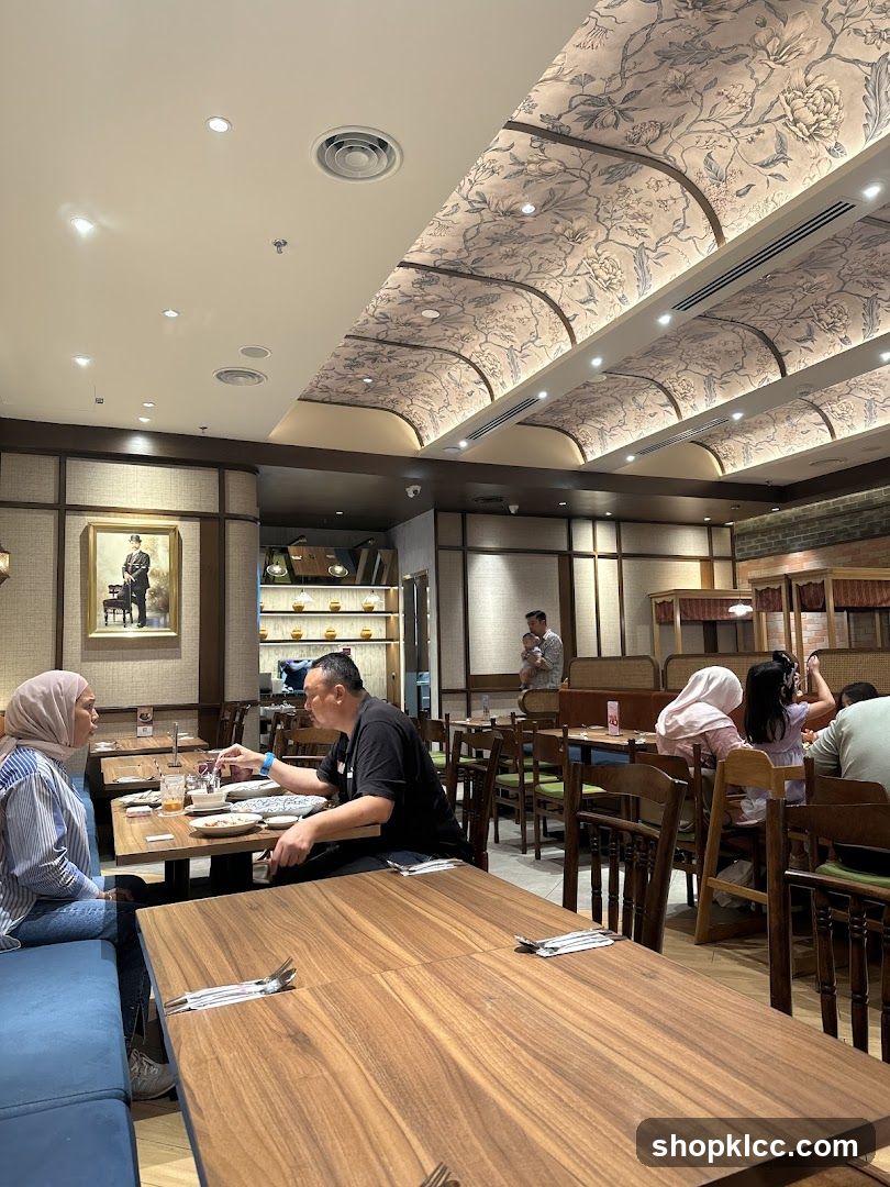Restaurant Interior with Patrons