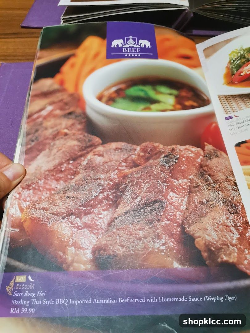 Beef Menu