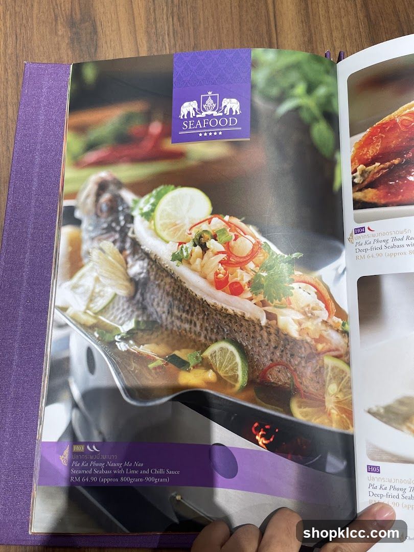 Seafood Menu
