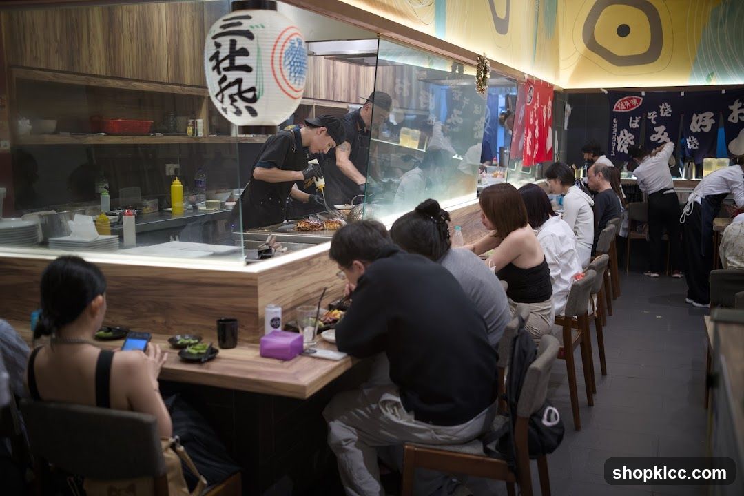 Restaurant Interior with Open Kitchen