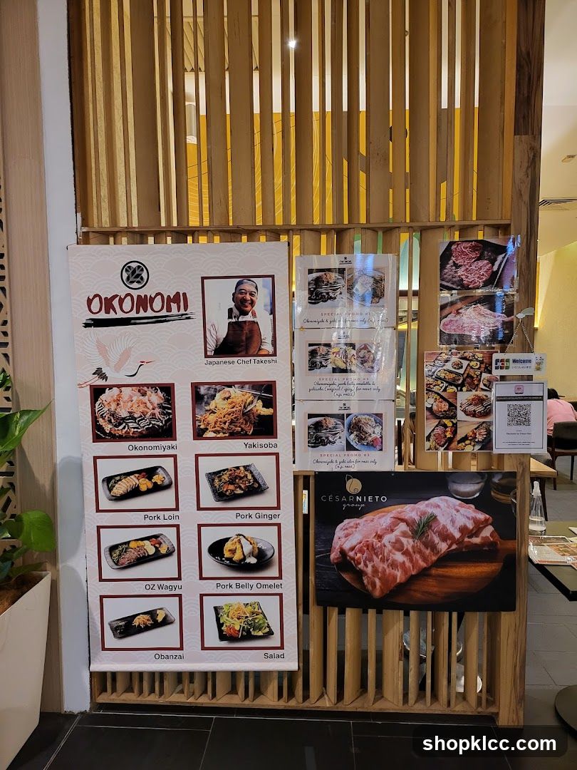 Restaurant Menu Display