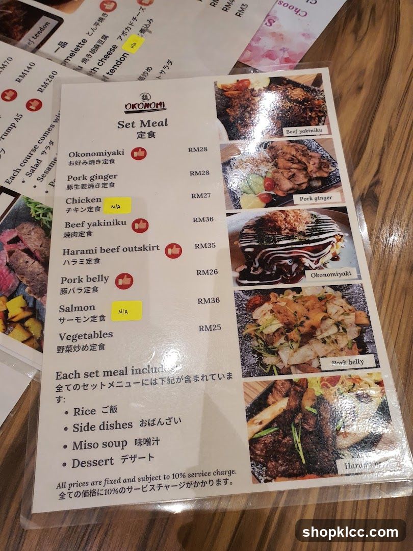 OKONOMI Set Meal