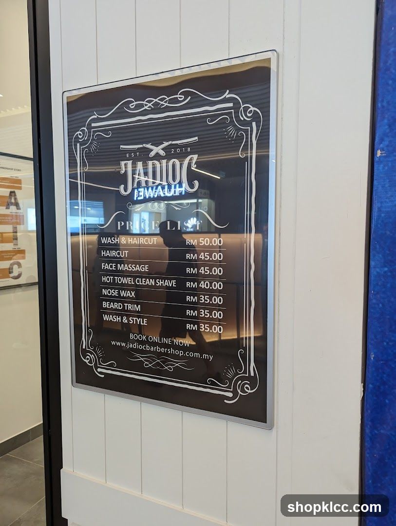 JADIOC Barbershop Price List