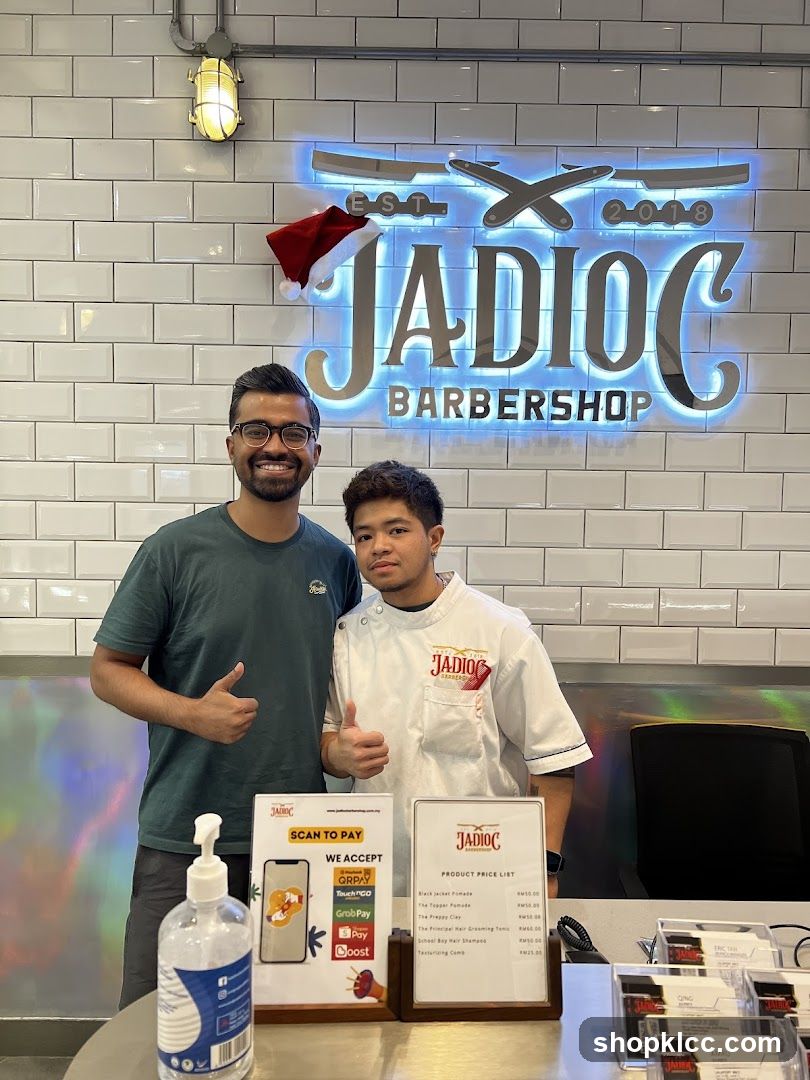 Barbershop Staff with Signage