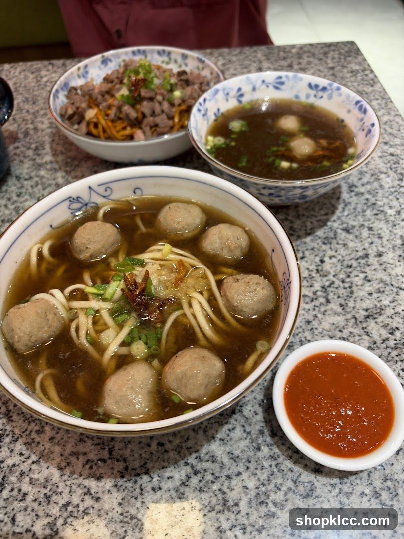 Noodle Soup with Meatballs